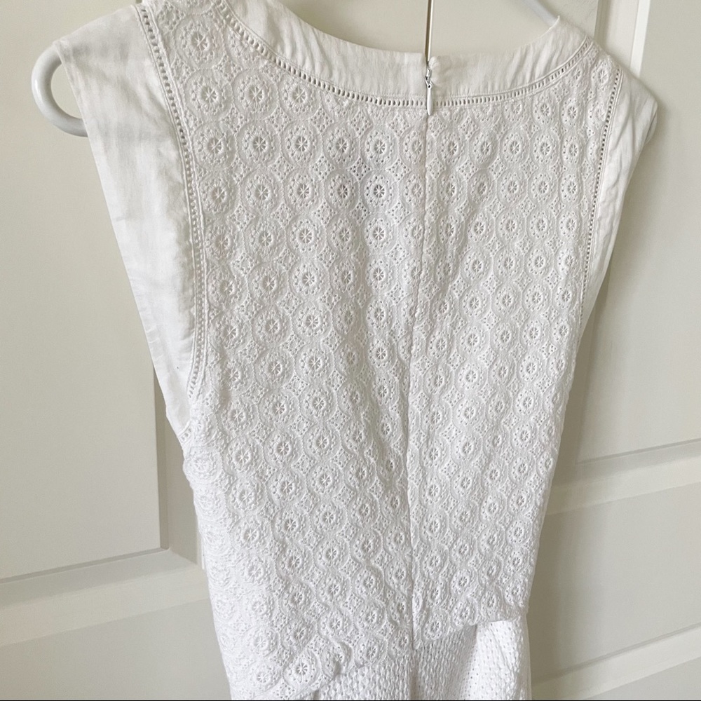 CAbi Lizzie White Eyelet Front Tie Dress #5106 - Picture 12 of 16